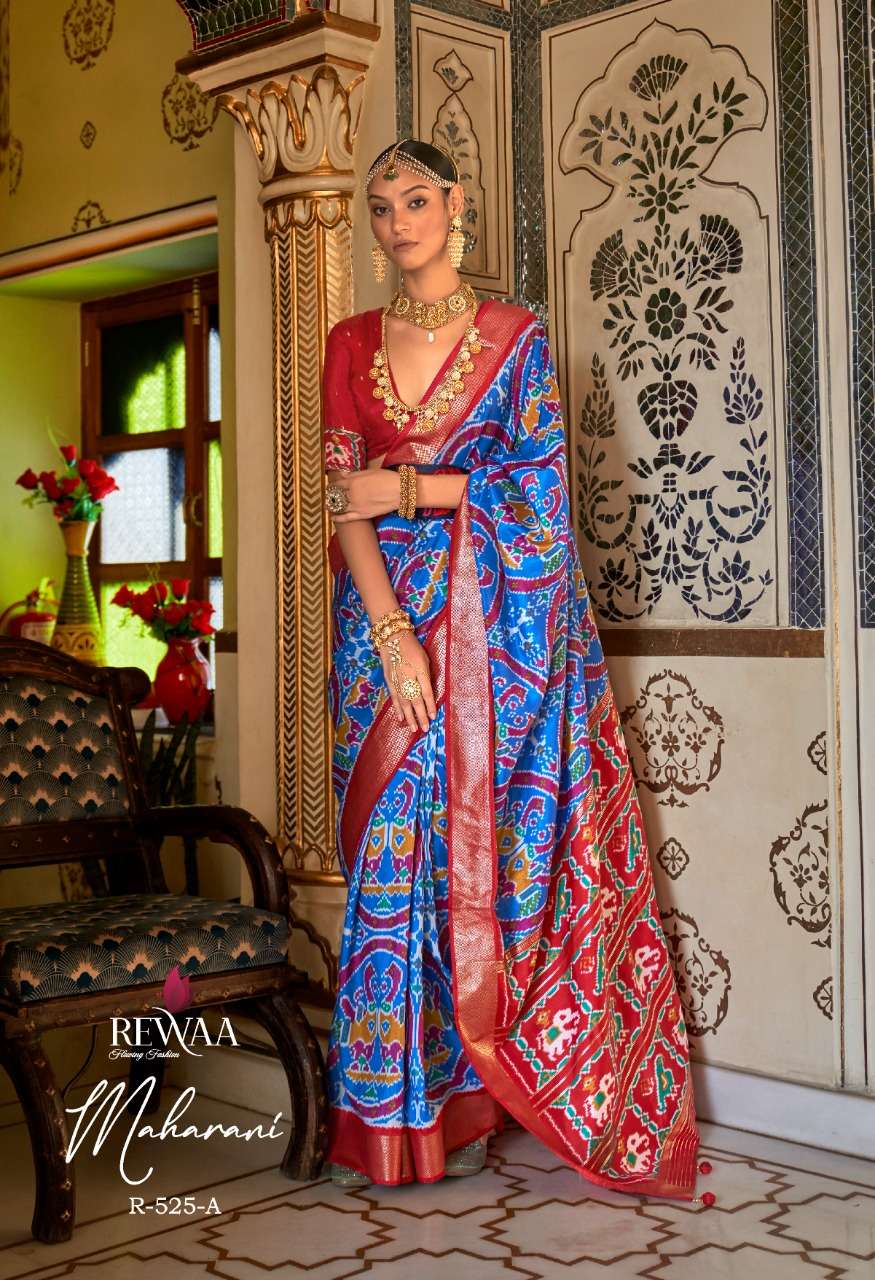 Maharani By Rewaa 525 To 525-I Series Indian Traditional Wear Collection Beautiful Stylish Fancy Colorful Party Wear & Occasional Wear Pure Dola Silk Sarees At Wholesale Price