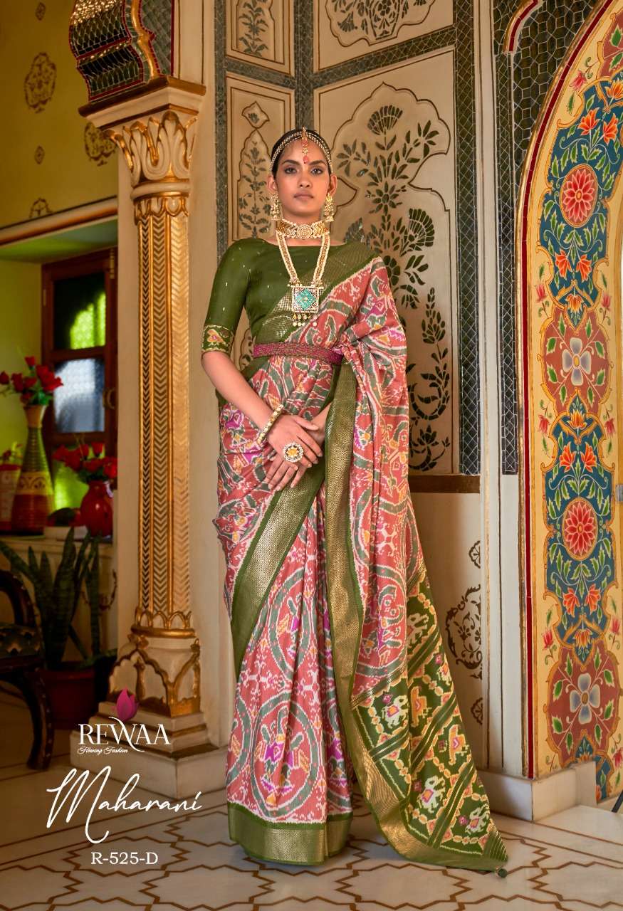 Maharani By Rewaa 525 To 525-I Series Indian Traditional Wear Collection Beautiful Stylish Fancy Colorful Party Wear & Occasional Wear Pure Dola Silk Sarees At Wholesale Price