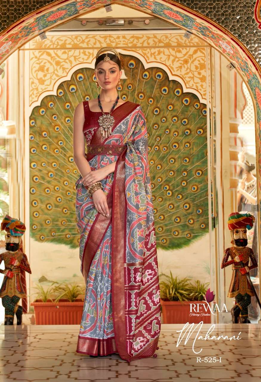 Maharani By Rewaa 525 To 525-I Series Indian Traditional Wear Collection Beautiful Stylish Fancy Colorful Party Wear & Occasional Wear Pure Dola Silk Sarees At Wholesale Price