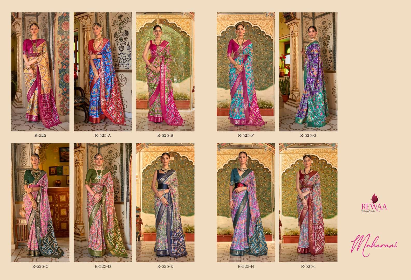 Maharani By Rewaa 525 To 525-I Series Indian Traditional Wear Collection Beautiful Stylish Fancy Colorful Party Wear & Occasional Wear Pure Dola Silk Sarees At Wholesale Price