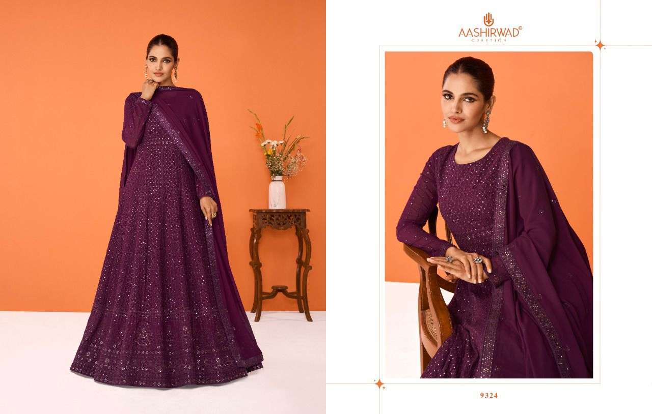 IMARA BY GULKAND 9320 TO 9324 SERIES BEAUTIFUL ANARKALI SUITS COLORFUL STYLISH FANCY CASUAL WEAR & ETHNIC WEAR GEORGETTE EMBROIDERED DRESSES AT WHOLESALE PRICE