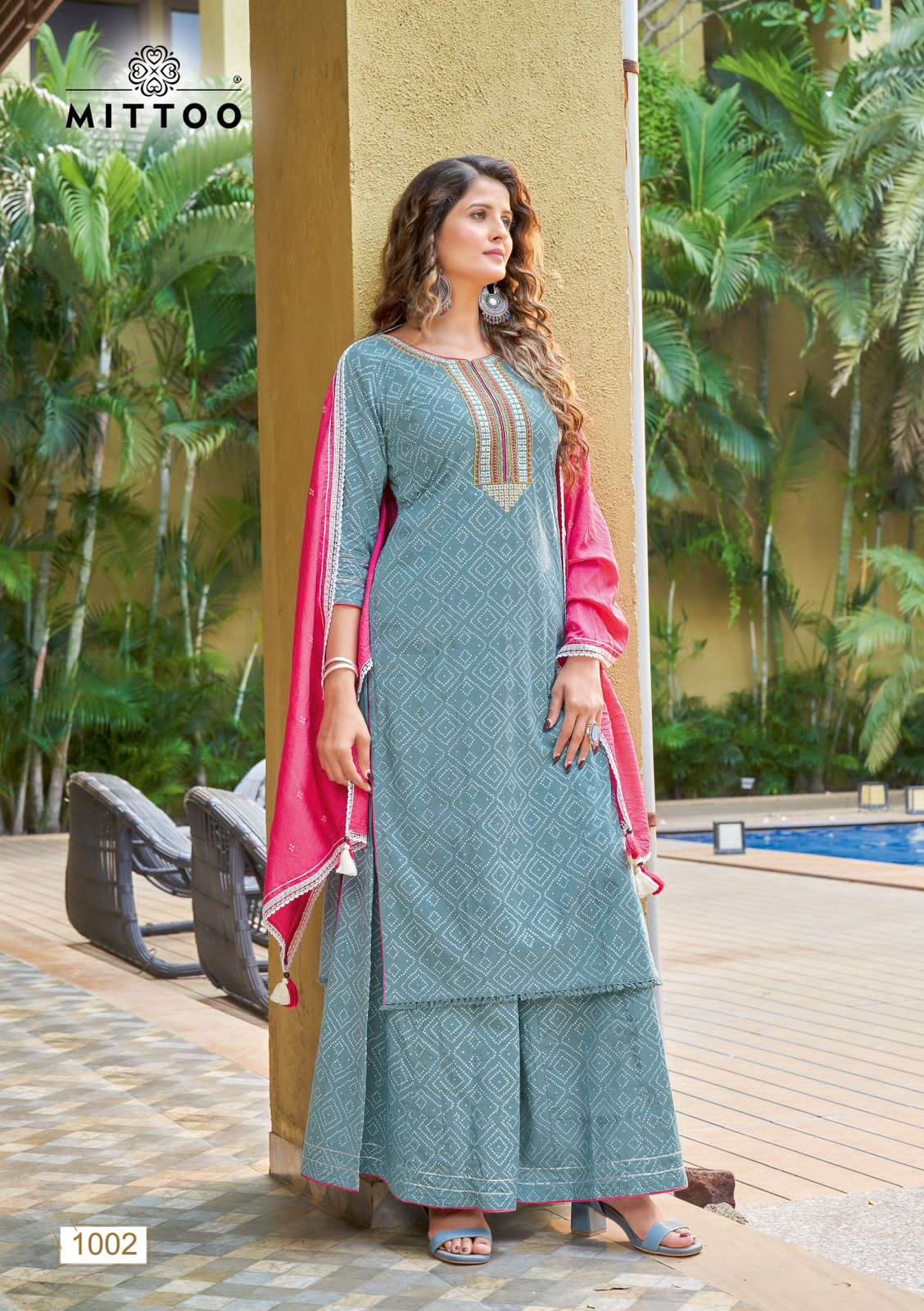 NAIRA BY MITTOO 1001 TO 1006 SERIES DESIGNER SHARARA SUITS BEAUTIFUL FANCY COLORFUL STYLISH PARTY WEAR & OCCASIONAL WEAR RAYON PRINT DRESSES AT WHOLESALE PRICE