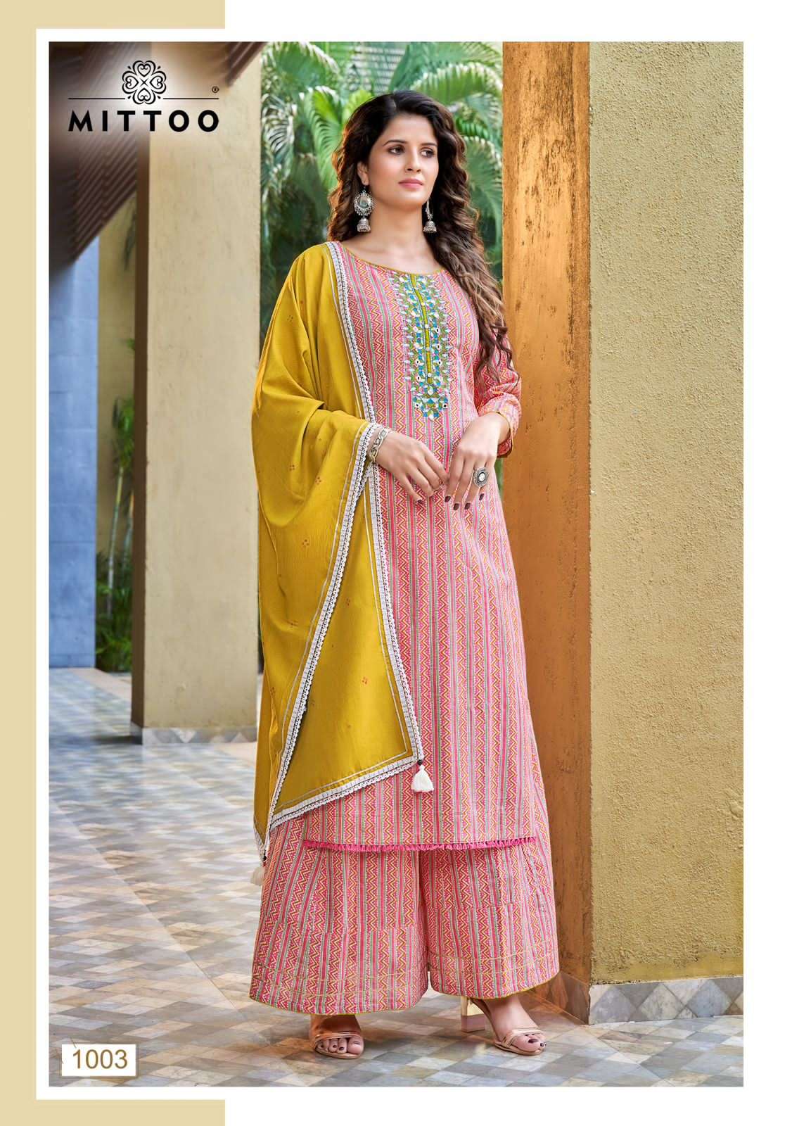 NAIRA BY MITTOO 1001 TO 1006 SERIES DESIGNER SHARARA SUITS BEAUTIFUL FANCY COLORFUL STYLISH PARTY WEAR & OCCASIONAL WEAR RAYON PRINT DRESSES AT WHOLESALE PRICE