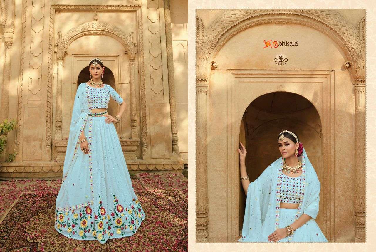 Bridesmaid Vol-21 By Shubhkala 2171 To 2174 Series Bridal Wear Collection Beautiful Stylish Colorful Fancy Party Wear & Occasional Wear Georgette Lehengas At Wholesale Price