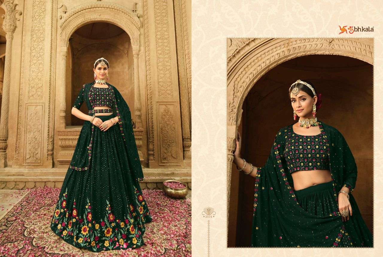 Bridesmaid Vol-21 By Shubhkala 2171 To 2174 Series Bridal Wear Collection Beautiful Stylish Colorful Fancy Party Wear & Occasional Wear Georgette Lehengas At Wholesale Price