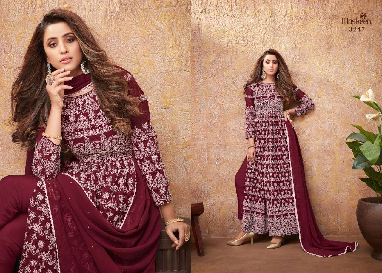 ANADIA BY MAISHA 3246 TO 3249 SERIES BEAUTIFUL SUITS COLORFUL STYLISH FANCY CASUAL WEAR & ETHNIC WEAR PURE GEORGETTE DRESSES AT WHOLESALE PRICE