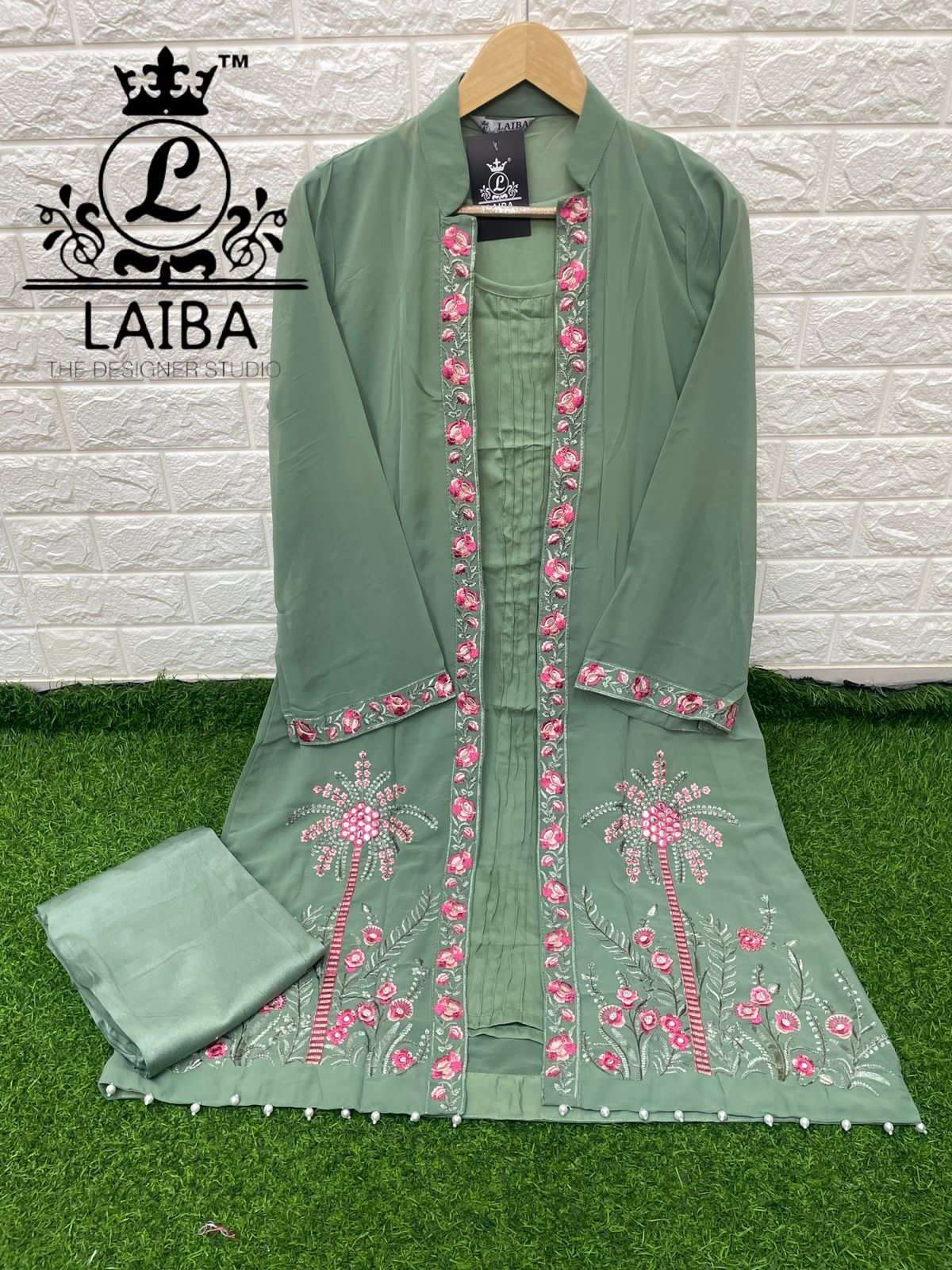 AM VOL-141 BY LAIBA 141-A TO 141-D SERIES DESIGNER STYLISH FANCY COLORFUL BEAUTIFUL PARTY WEAR & ETHNIC WEAR COLLECTION PURE GEORGETTE KURTIS WITH BOTTOM AT WHOLESALE PRICE