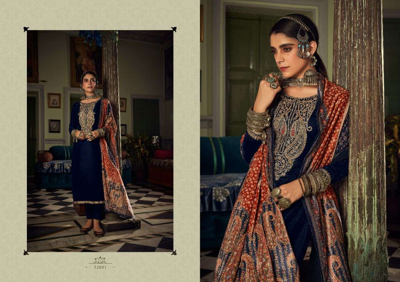 SARANGI VOL-2 BY NISHANT FASHION 32001 TO 32006 SERIES SUITS BEAUTIFUL FANCY COLORFUL STYLISH PARTY WEAR & OCCASIONAL WEAR PURE VELVET EMBROIDERY DRESSES AT WHOLESALE PRICE