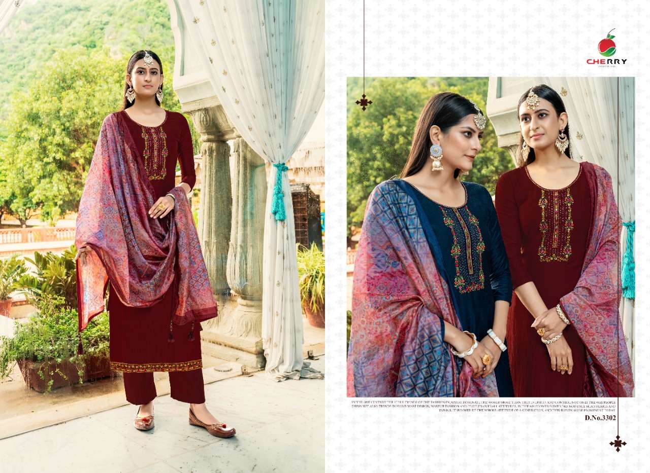 SANAYA BY CHERRY 3301 TO 3304 SERIES FESTIVE SUITS BEAUTIFUL FANCY COLORFUL STYLISH PARTY WEAR & OCCASIONAL WEAR PURE SILK DRESSES AT WHOLESALE PRICE