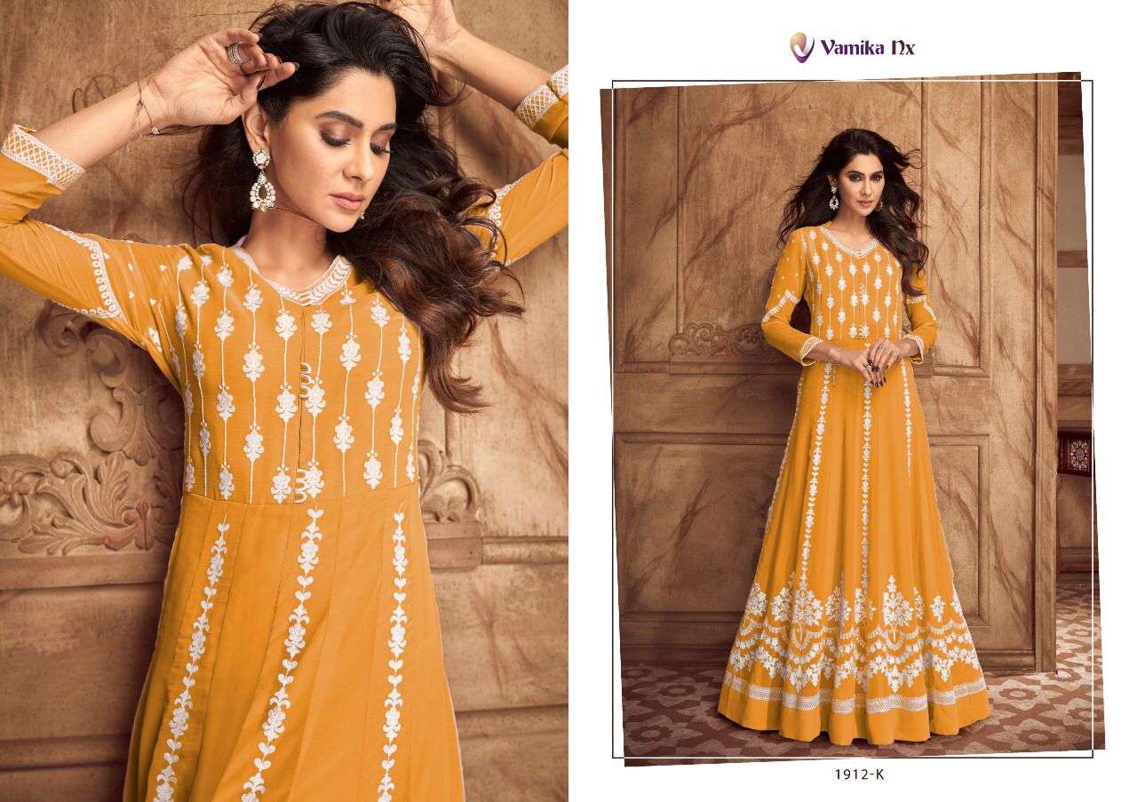 SIYA VOL-2 DARK COLOR BY VAMIKA 1912-K TO 1912-O SERIES BEAUTIFUL STYLISH FANCY COLORFUL CASUAL WEAR & ETHNIC WEAR PURE GEORGETTE GOWNS AT WHOLESALE PRICE