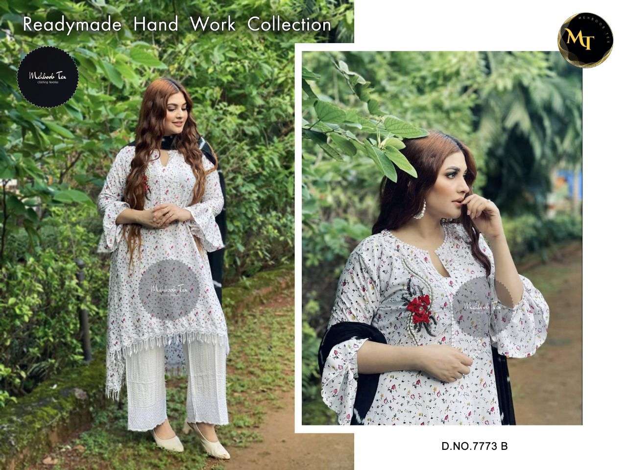 MARZINA VOL-1 BY MEHBOOB TEX 7773-A TO 7773-D SERIES BEAUTIFUL PAKISTANI SUITS COLORFUL STYLISH FANCY CASUAL WEAR & ETHNIC WEAR FANCY EMBROIDERED DRESSES AT WHOLESALE PRICE