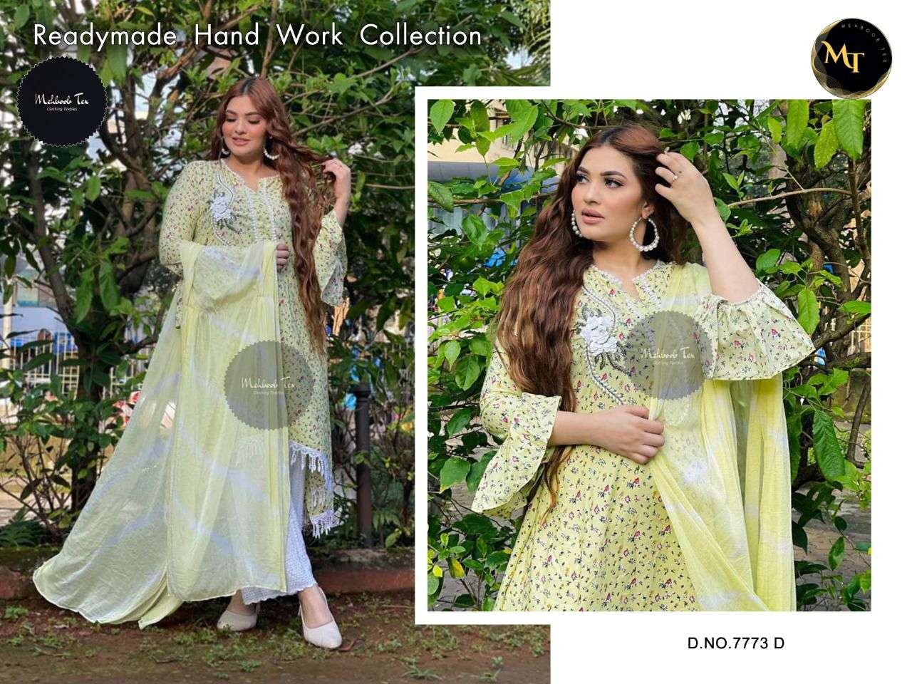 MARZINA VOL-1 BY MEHBOOB TEX 7773-A TO 7773-D SERIES BEAUTIFUL PAKISTANI SUITS COLORFUL STYLISH FANCY CASUAL WEAR & ETHNIC WEAR FANCY EMBROIDERED DRESSES AT WHOLESALE PRICE