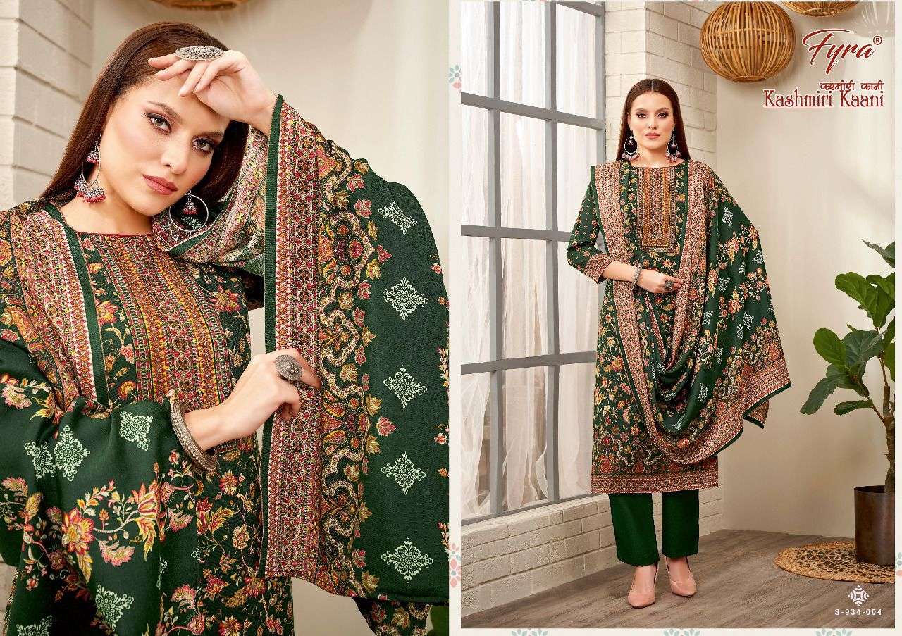 KASHMIRI KAANI BY FYRA 932-001 TO 932-008 SERIES BEAUTIFUL SUITS COLORFUL STYLISH FANCY CASUAL WEAR & ETHNIC WEAR PURE PASHMINA DRESSES AT WHOLESALE PRICE