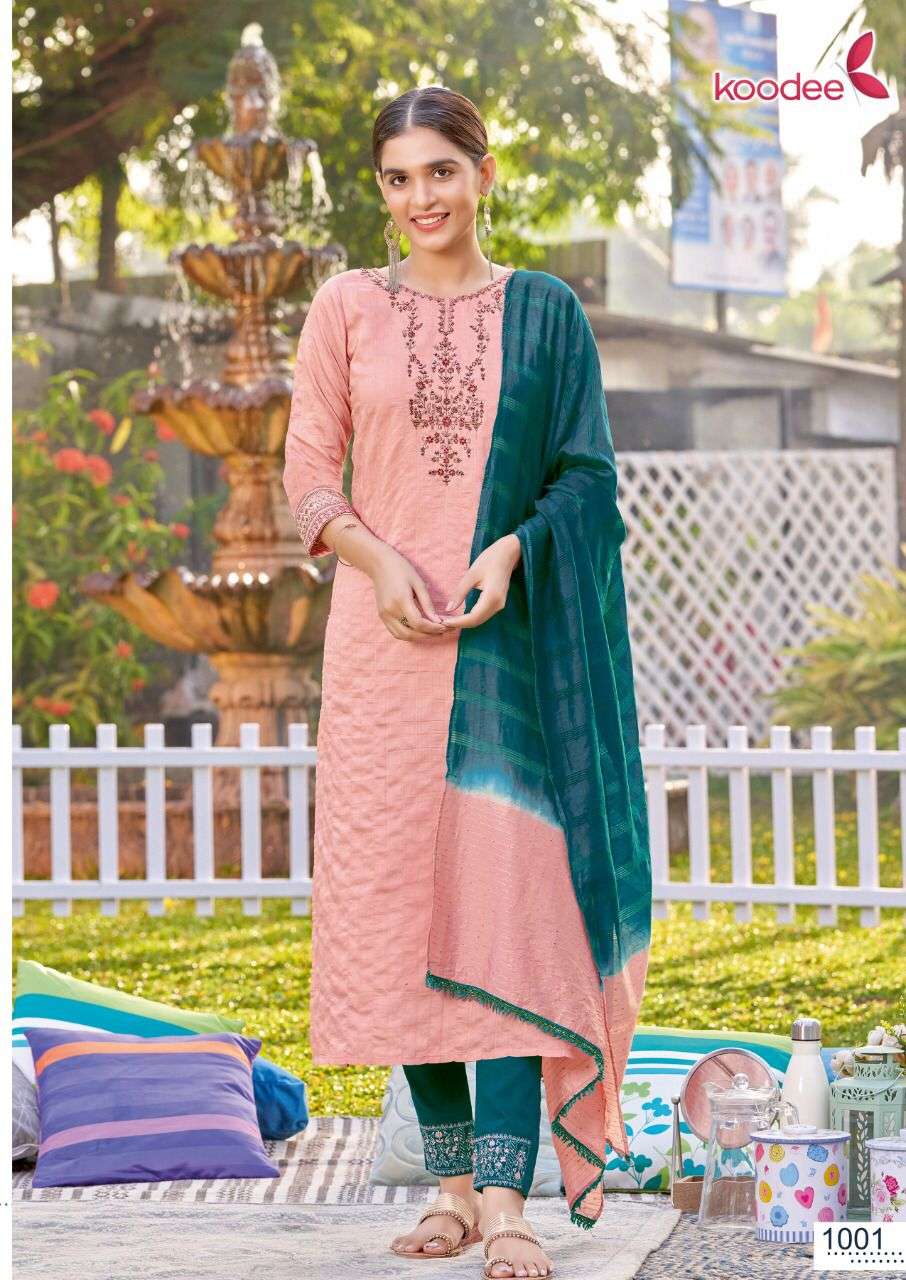 Riya Vol-3 By Koodee 1001 To 1006 Series Suits Beautiful Fancy Colorful Stylish Party Wear & Occasional Wear Viscose Dresses At Wholesale Price