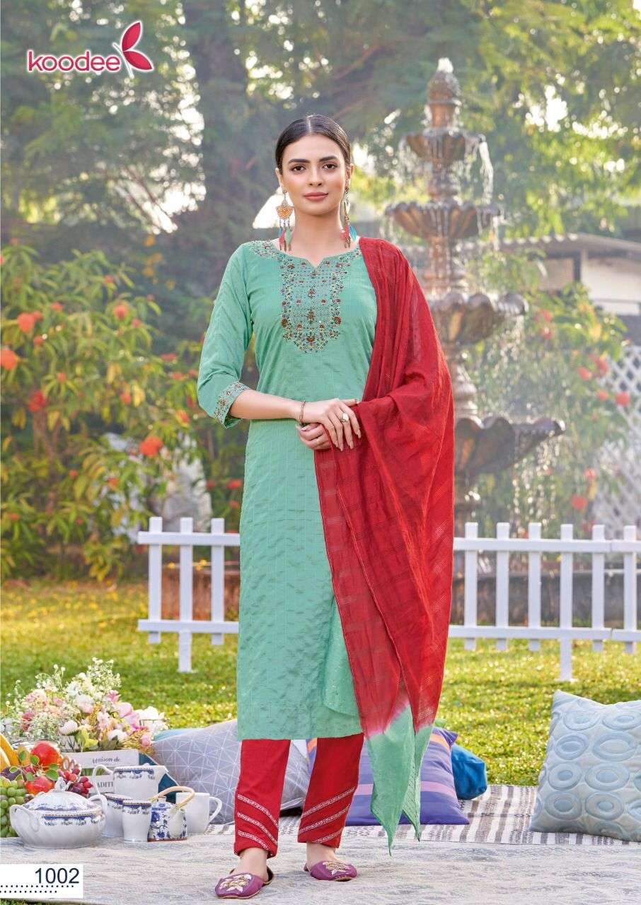 Riya Vol-3 By Koodee 1001 To 1006 Series Suits Beautiful Fancy Colorful Stylish Party Wear & Occasional Wear Viscose Dresses At Wholesale Price