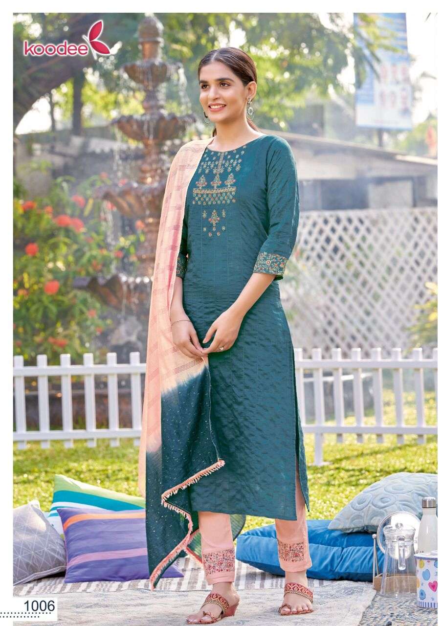 Riya Vol-3 By Koodee 1001 To 1006 Series Suits Beautiful Fancy Colorful Stylish Party Wear & Occasional Wear Viscose Dresses At Wholesale Price