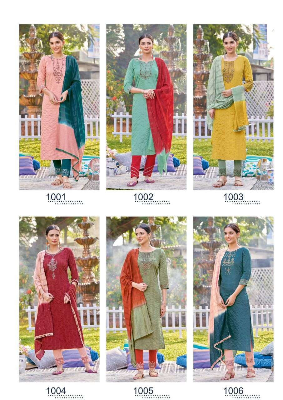 Riya Vol-3 By Koodee 1001 To 1006 Series Suits Beautiful Fancy Colorful Stylish Party Wear & Occasional Wear Viscose Dresses At Wholesale Price