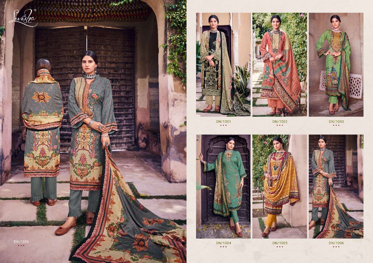 Farhana By Levisha 1001 To 1006 Series Beautiful Suits Colorful Stylish Fancy Casual Wear & Ethnic Wear Pure Pashmina Digital Print Dresses At Wholesale Price