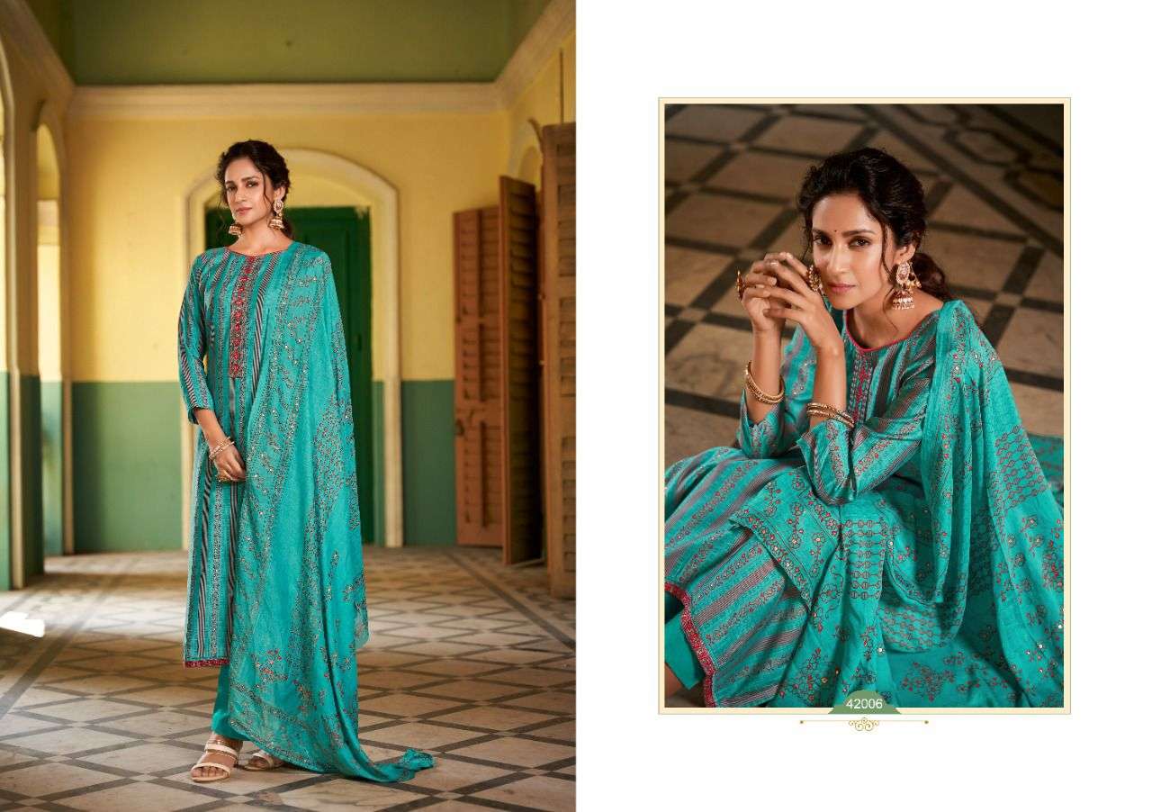 SAWARANG VOL-3 BY SIYONI 42001 TO 42008 SERIES BEAUTIFUL SUITS COLORFUL STYLISH FANCY CASUAL WEAR & ETHNIC WEAR SILK PRINT DRESSES AT WHOLESALE PRICE