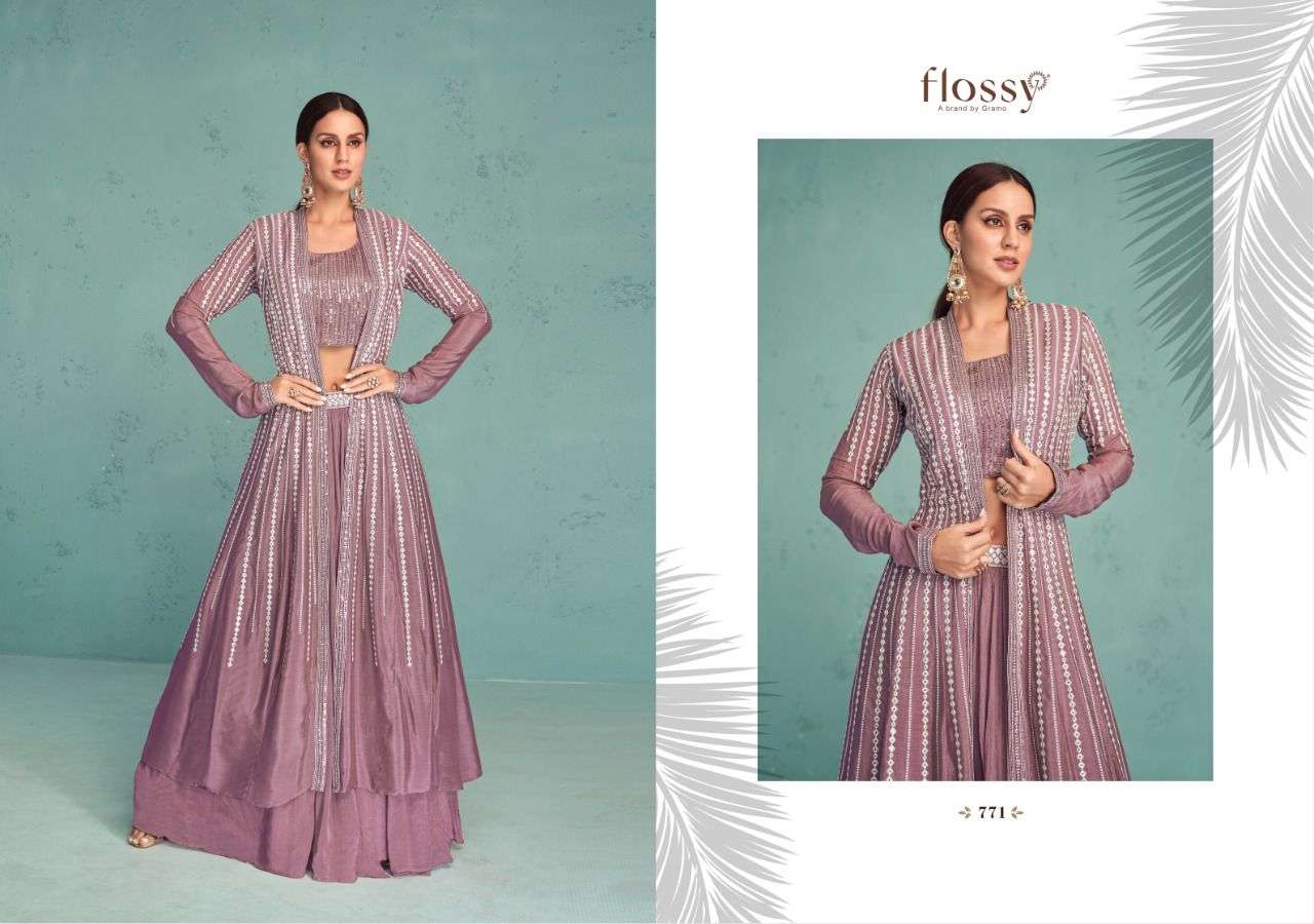 Naksh Vol-3 By Flossy 771 To 774 Series Beautiful Stylish Fancy Colorful Casual Wear & Ethnic Wear Georgette Embroidered Tops At Wholesale Price