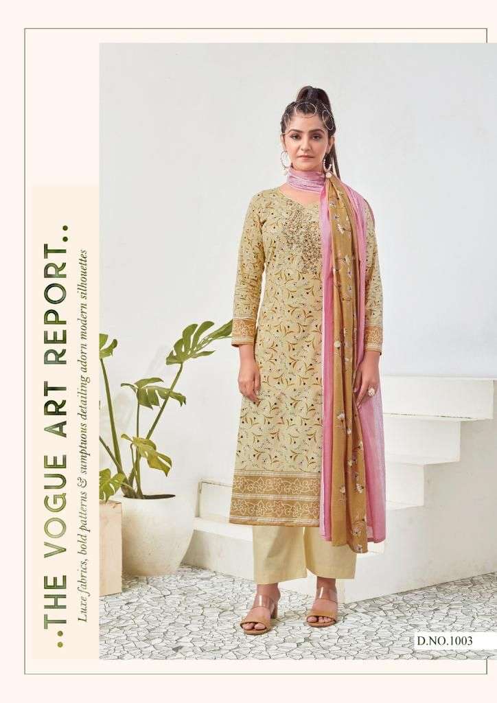 TAPSII BY YASHIKA TRENDS 1001 TO 1006 SERIES BEAUTIFUL SUITS STYLISH FANCY COLORFUL PARTY WEAR & OCCASIONAL WEAR HEAVY COTTON DRESSES AT WHOLESALE PRICE