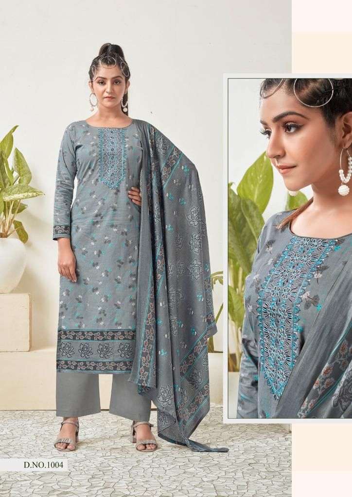 TAPSII BY YASHIKA TRENDS 1001 TO 1006 SERIES BEAUTIFUL SUITS STYLISH FANCY COLORFUL PARTY WEAR & OCCASIONAL WEAR HEAVY COTTON DRESSES AT WHOLESALE PRICE