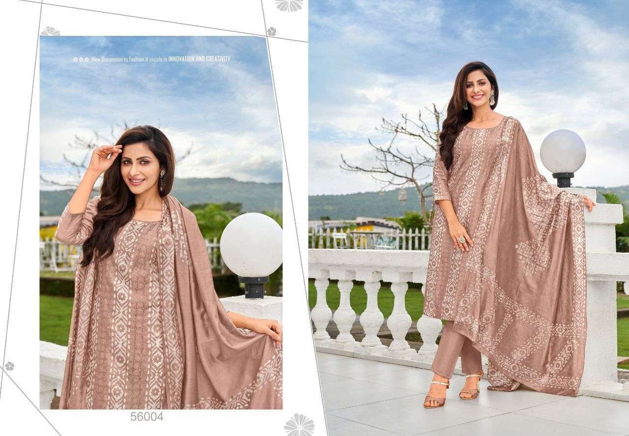 ANAYA BATIK BY ARTIO 56001 TO 56012 SERIES PAKISTANI SUITS BEAUTIFUL FANCY COLORFUL STYLISH PARTY WEAR & OCCASIONAL WEAR CHANDERI PRINT DRESSES AT WHOLESALE PRICE
