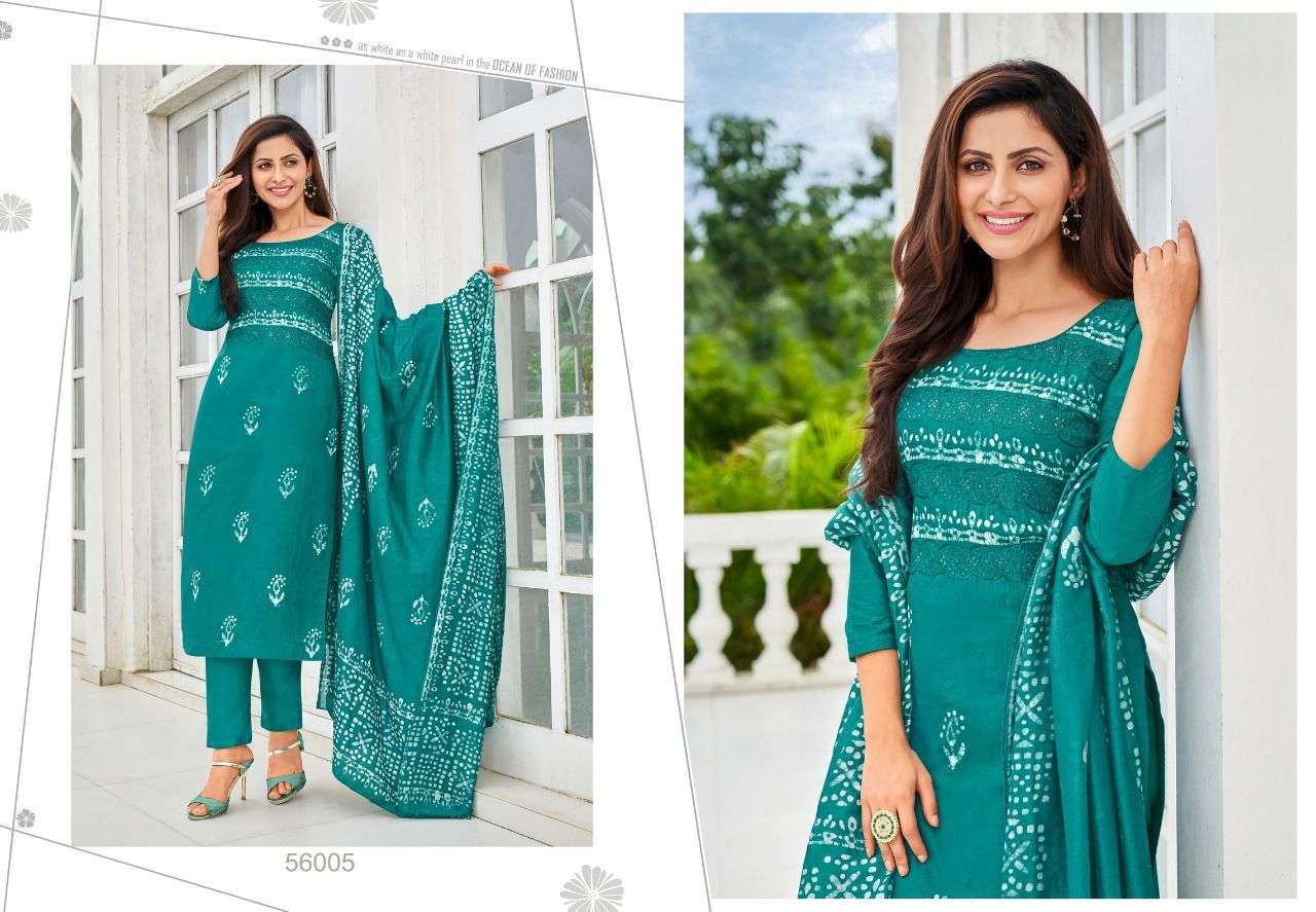 ANAYA BATIK BY ARTIO 56001 TO 56012 SERIES PAKISTANI SUITS BEAUTIFUL FANCY COLORFUL STYLISH PARTY WEAR & OCCASIONAL WEAR CHANDERI PRINT DRESSES AT WHOLESALE PRICE