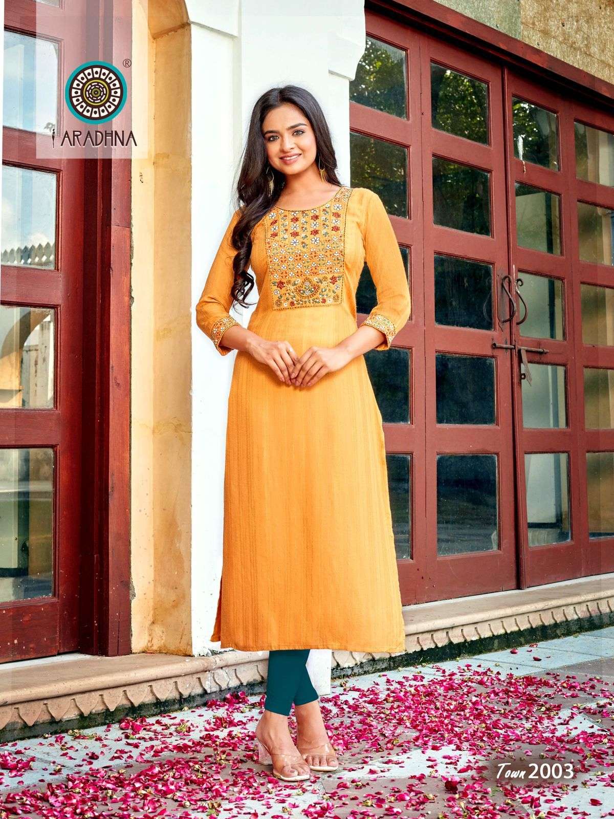 TALK OF THE TOWN VOL-2 BY ARADHNA FASHION 2001 TO 2006 SERIES DESIGNER STYLISH FANCY COLORFUL BEAUTIFUL PARTY WEAR & ETHNIC WEAR COLLECTION VISCOSE EMBROIDERED KURTIS AT WHOLESALE PRICE