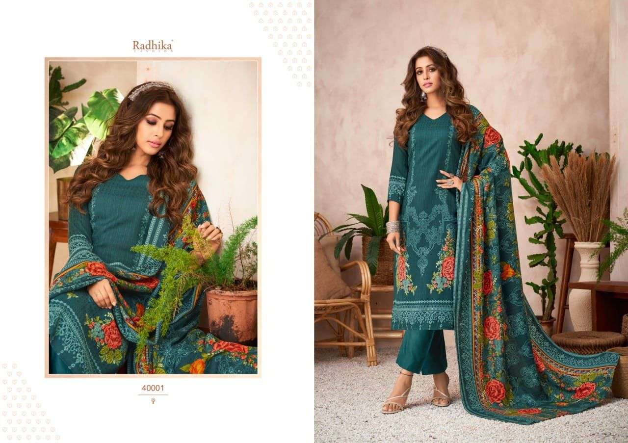 HAYAANA BY SUMYRA 40001 TO 40008 SERIES BEAUTIFUL SUITS COLORFUL STYLISH FANCY CASUAL WEAR & ETHNIC WEAR PURE PASHMINA PRINT DRESSES AT WHOLESALE PRICE