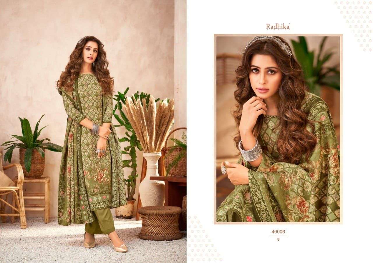 HAYAANA BY SUMYRA 40001 TO 40008 SERIES BEAUTIFUL SUITS COLORFUL STYLISH FANCY CASUAL WEAR & ETHNIC WEAR PURE PASHMINA PRINT DRESSES AT WHOLESALE PRICE