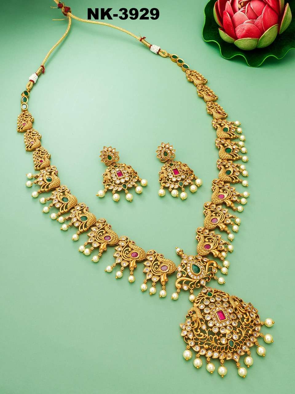 NK-3927 SERIES BY FASHID WHOLESALE 3927 TO 3931 SERIES TRADITIONAL IMITATION JEWELLERY FOR INDIAN ATTIRE AT EXCLUSIVE RANGE.