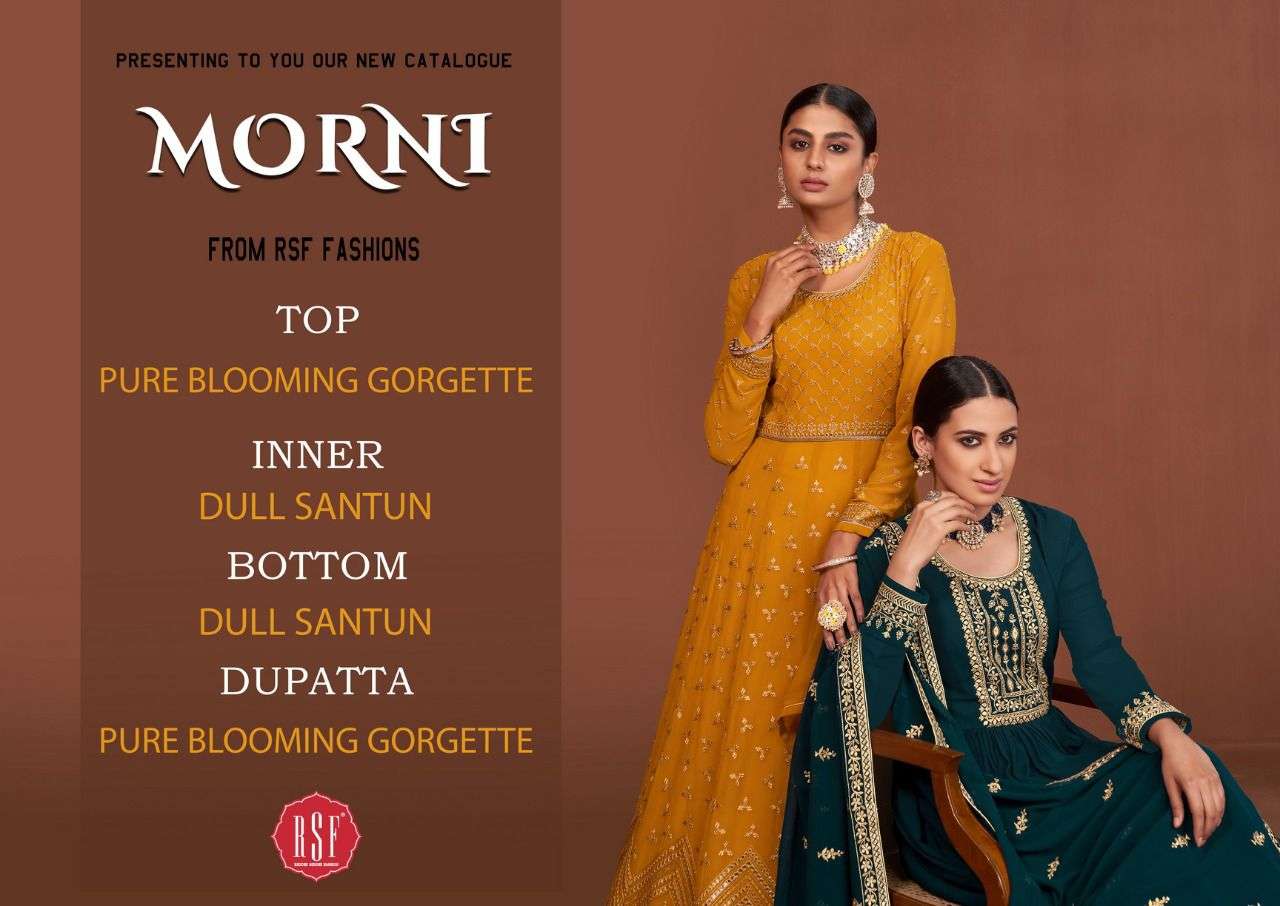 MORNI BY RIDDHI SIDDHI FASHION 21801 TO 21804 SERIES BEAUTIFUL ANARKALI SUITS COLORFUL STYLISH FANCY CASUAL WEAR & ETHNIC WEAR PURE GEORGETTE DRESSES AT WHOLESALE PRICE