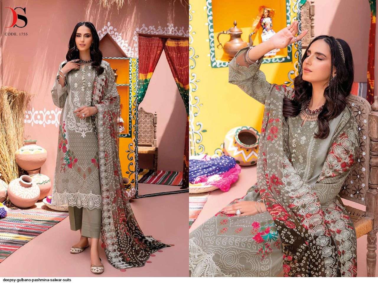 Gulbano Pashmina By Deepsy Suits 1751 To 1757 Series Beautiful Pakistani Suits Colorful Stylish Fancy Casual Wear & Ethnic Wear Pashmina Embroidered Dresses At Wholesale Price