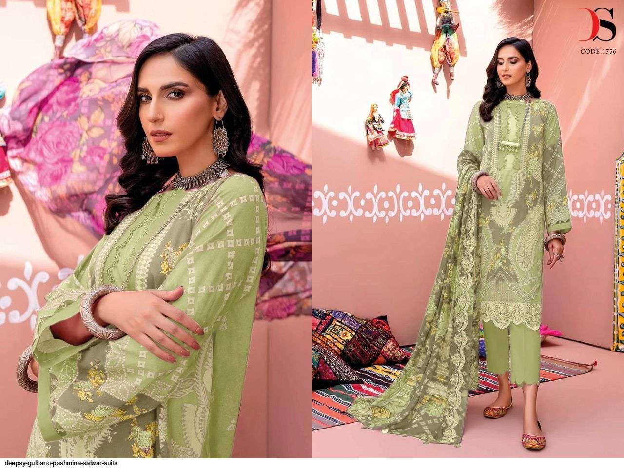 Gulbano Pashmina By Deepsy Suits 1751 To 1757 Series Beautiful Pakistani Suits Colorful Stylish Fancy Casual Wear & Ethnic Wear Pashmina Embroidered Dresses At Wholesale Price