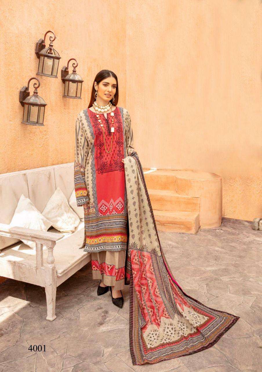 Mahnoor Vol-4 By Bin Saeed 4001 To 4008 Series Suits Beautiful Fancy Colorful Stylish Party Wear & Occasional Wear Pure Lawn Print Dresses At Wholesale Price