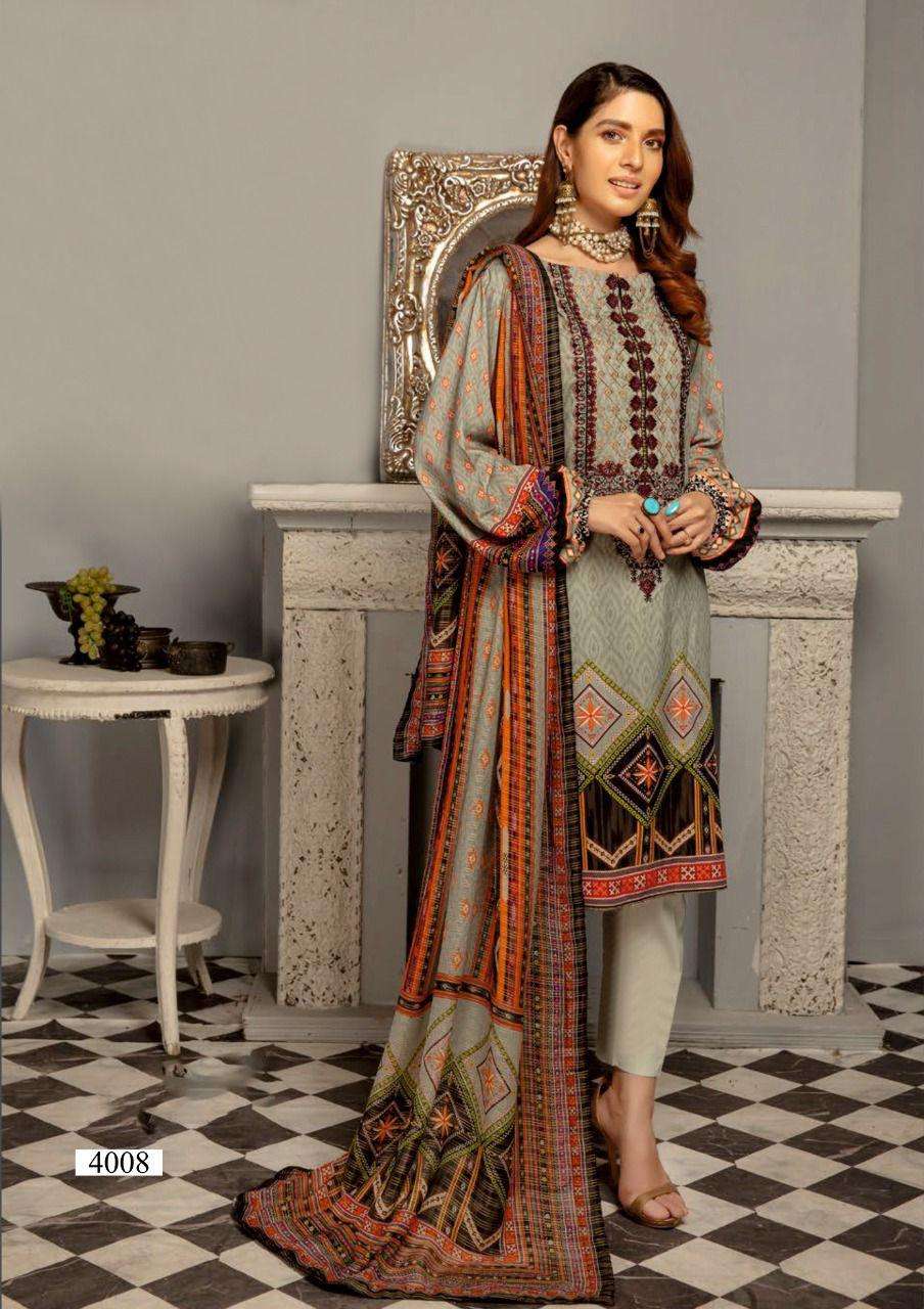 Mahnoor Vol-4 By Bin Saeed 4001 To 4008 Series Suits Beautiful Fancy Colorful Stylish Party Wear & Occasional Wear Pure Lawn Print Dresses At Wholesale Price