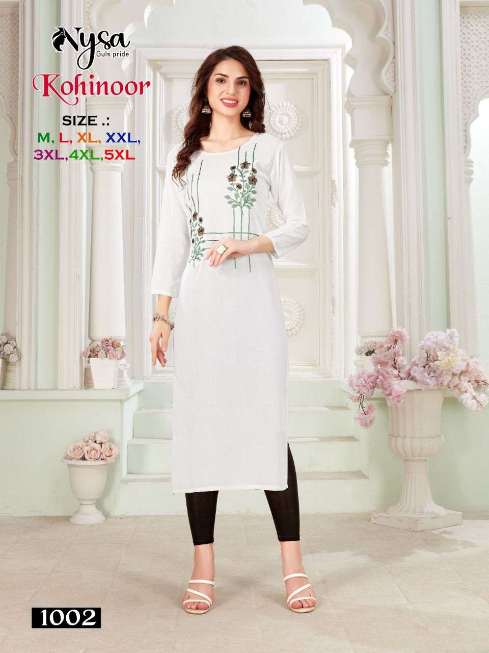 KOHINOOR BY NYSA 1001 TO 1008 SERIES BEAUTIFUL STYLISH FANCY COLORFUL CASUAL WEAR & ETHNIC WEAR RAYON KURTIS AT WHOLESALE PRICE