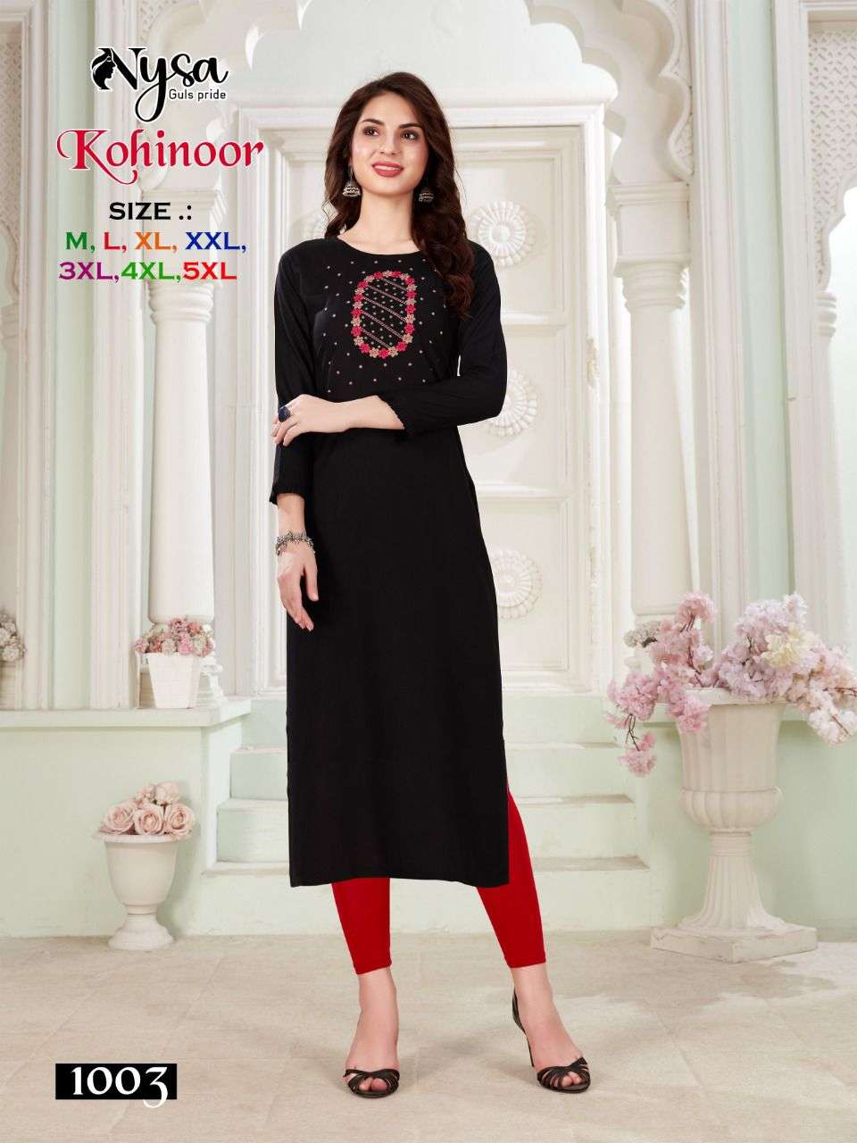 KOHINOOR BY NYSA 1001 TO 1008 SERIES BEAUTIFUL STYLISH FANCY COLORFUL CASUAL WEAR & ETHNIC WEAR RAYON KURTIS AT WHOLESALE PRICE