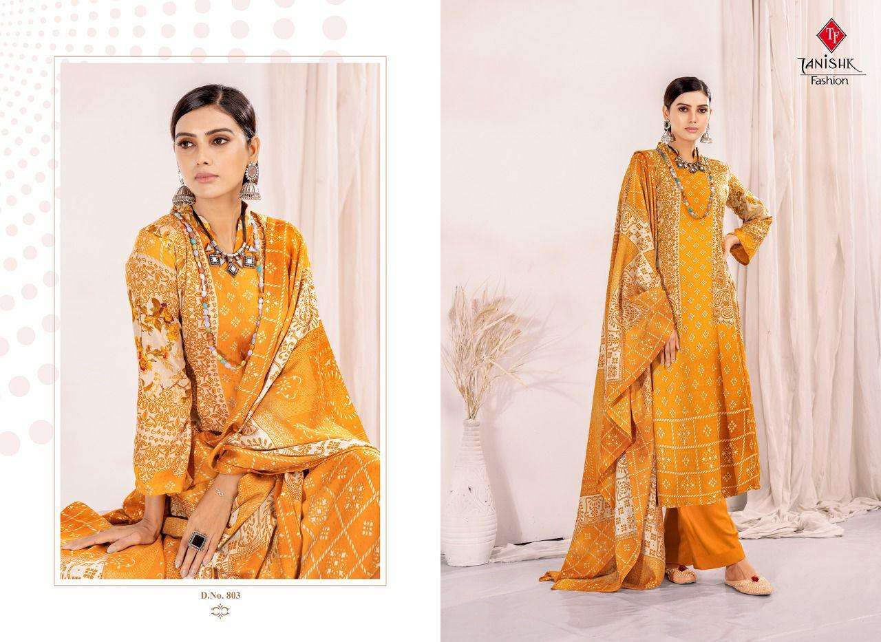 GULBAHAR PASHMINA BY TANISHK FASHION 801 TO 808 SERIES INDIAN SUITS BEAUTIFUL FANCY COLORFUL STYLISH PARTY WEAR & OCCASIONAL WEAR PASHMINA PRINT DRESSES AT WHOLESALE PRICE
