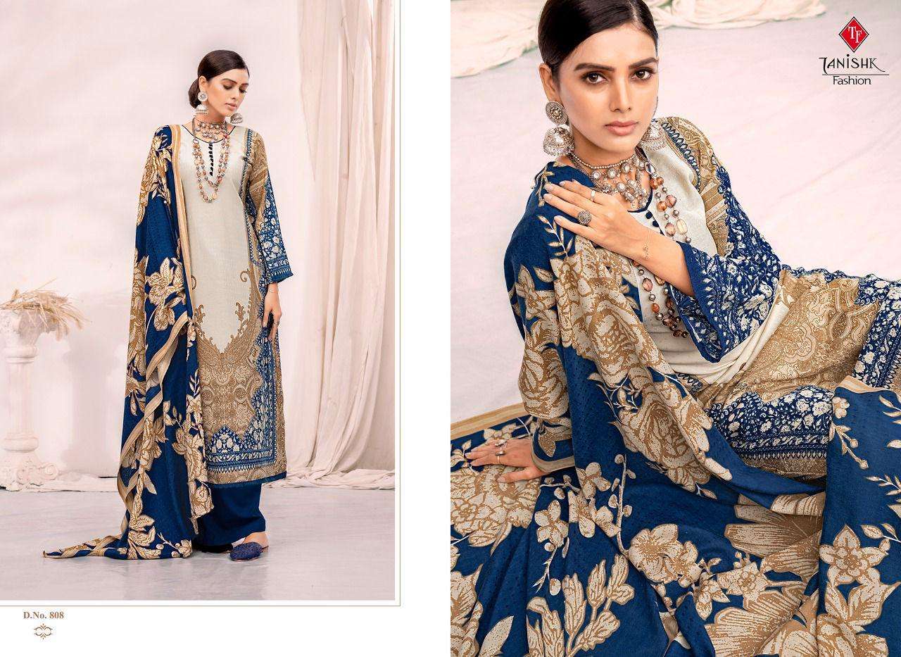 GULBAHAR PASHMINA BY TANISHK FASHION 801 TO 808 SERIES INDIAN SUITS BEAUTIFUL FANCY COLORFUL STYLISH PARTY WEAR & OCCASIONAL WEAR PASHMINA PRINT DRESSES AT WHOLESALE PRICE