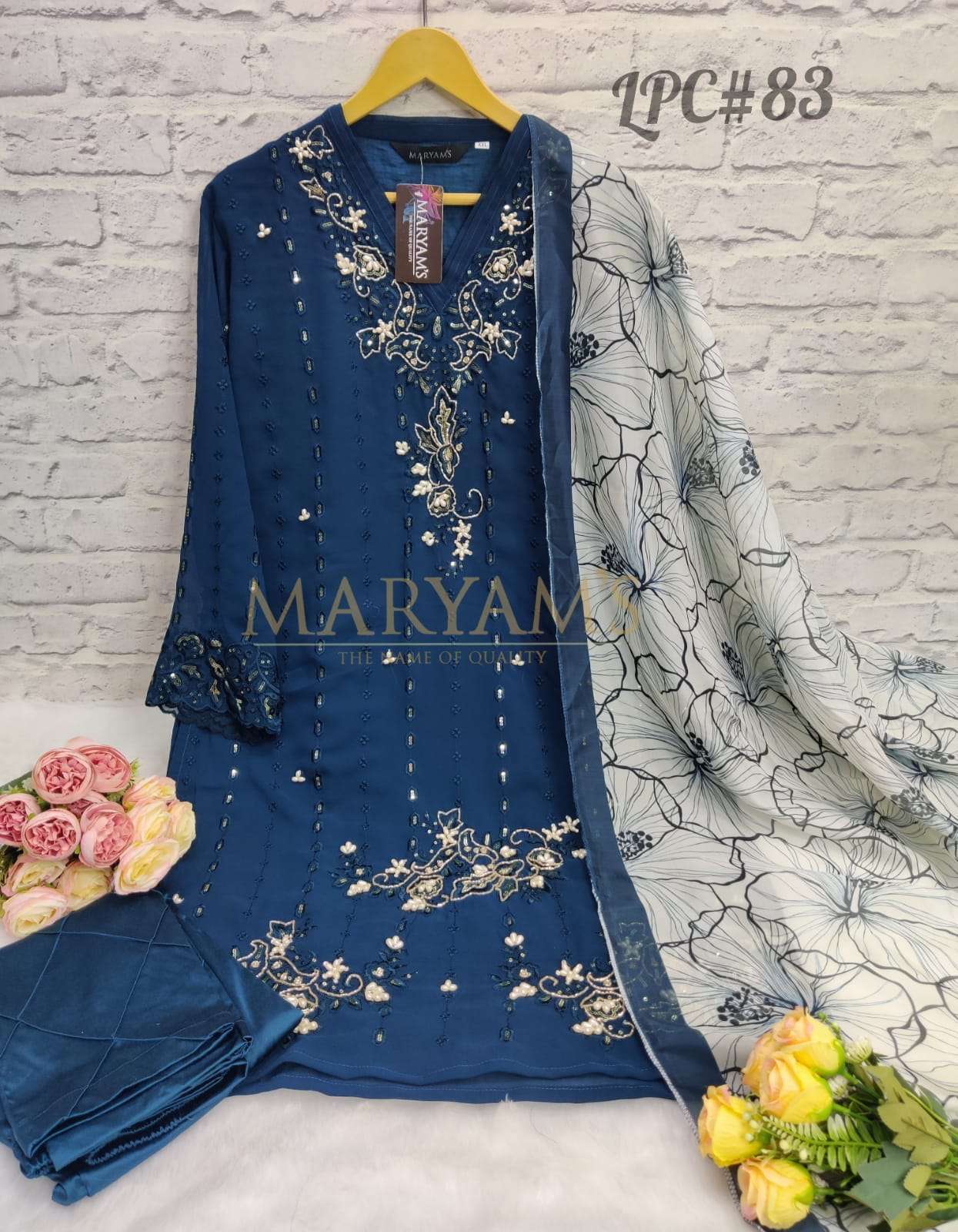 LUXURY PRET COLLECTION VOL-83 BY MARYAMS 01 TO 03 SERIES BEAUTIFUL PAKISTANI SUITS STYLISH FANCY COLORFUL PARTY WEAR & OCCASIONAL WEAR PURE GEORGETTE DRESSES AT WHOLESALE PRICE