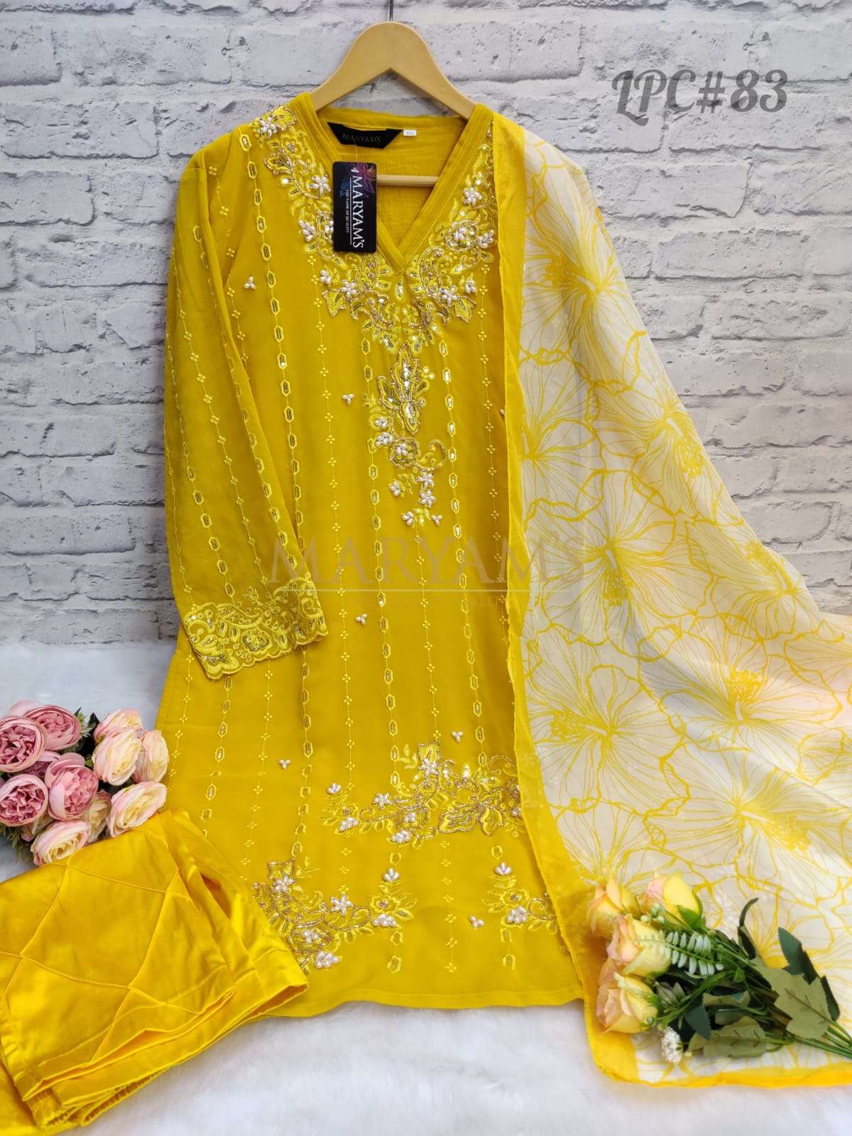 LUXURY PRET COLLECTION VOL-83 BY MARYAMS 01 TO 03 SERIES BEAUTIFUL PAKISTANI SUITS STYLISH FANCY COLORFUL PARTY WEAR & OCCASIONAL WEAR PURE GEORGETTE DRESSES AT WHOLESALE PRICE