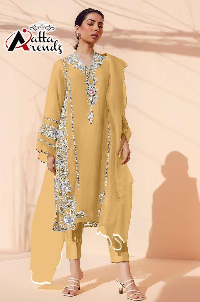 ATTA TRENDZ 2719 COLOURS BY ATTA TRENDZ 2719-A TO 2719-B SERIES DESIGNER PAKISTANI SUITS BEAUTIFUL STYLISH FANCY COLORFUL PARTY WEAR & OCCASIONAL WEAR PURE GEORGETTE EMBROIDERED DRESSES AT WHOLESALE PRICE