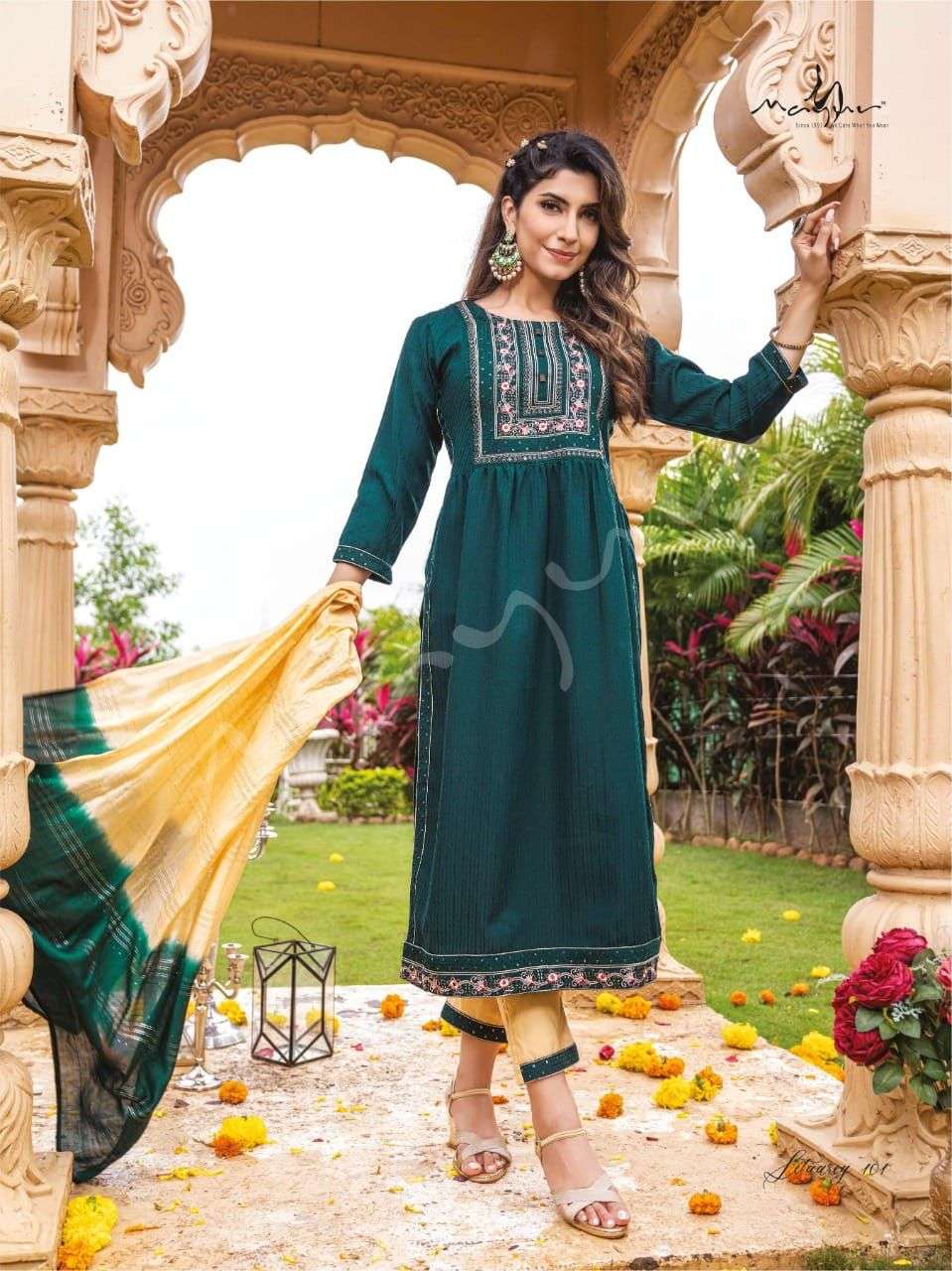 Sitaarey By Mayur 101 To 106 Series Beautiful Suits Colorful Stylish Fancy Casual Wear & Ethnic Wear Rayon Dresses At Wholesale Price