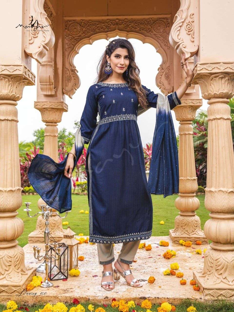 Sitaarey By Mayur 101 To 106 Series Beautiful Suits Colorful Stylish Fancy Casual Wear & Ethnic Wear Rayon Dresses At Wholesale Price