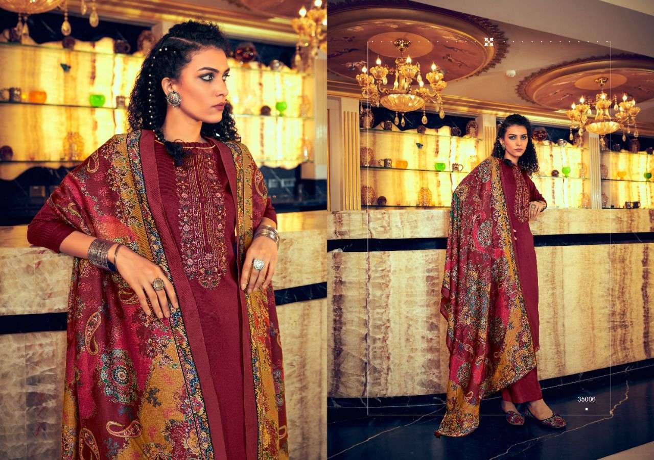 JOGWA BY NISHANT FASHION 35001 TO 35006 SERIES BEAUTIFUL SUITS COLORFUL STYLISH FANCY CASUAL WEAR & ETHNIC WEAR PURE PASHMINA EMBROIDERED DRESSES AT WHOLESALE PRICE