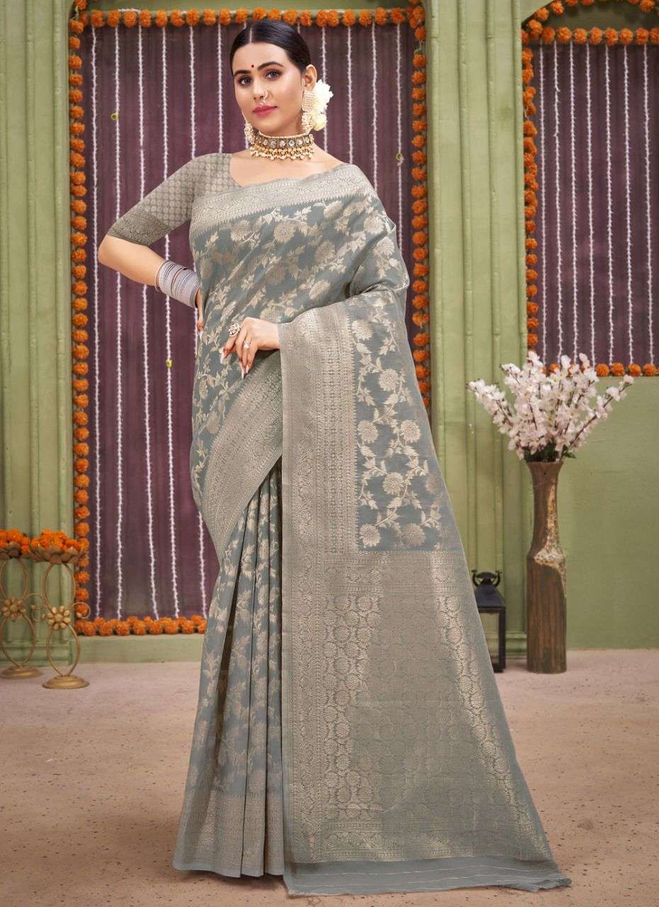 RAJNIGANDHA BY SANGAM PRINTS 2203 TO 2208 SERIES INDIAN TRADITIONAL WEAR COLLECTION BEAUTIFUL STYLISH FANCY COLORFUL PARTY WEAR & OCCASIONAL WEAR LINEN SAREES AT WHOLESALE PRICE