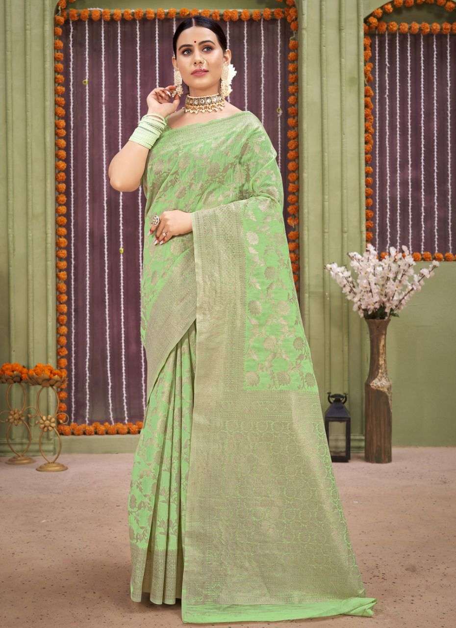 RAJNIGANDHA BY SANGAM PRINTS 2203 TO 2208 SERIES INDIAN TRADITIONAL WEAR COLLECTION BEAUTIFUL STYLISH FANCY COLORFUL PARTY WEAR & OCCASIONAL WEAR LINEN SAREES AT WHOLESALE PRICE
