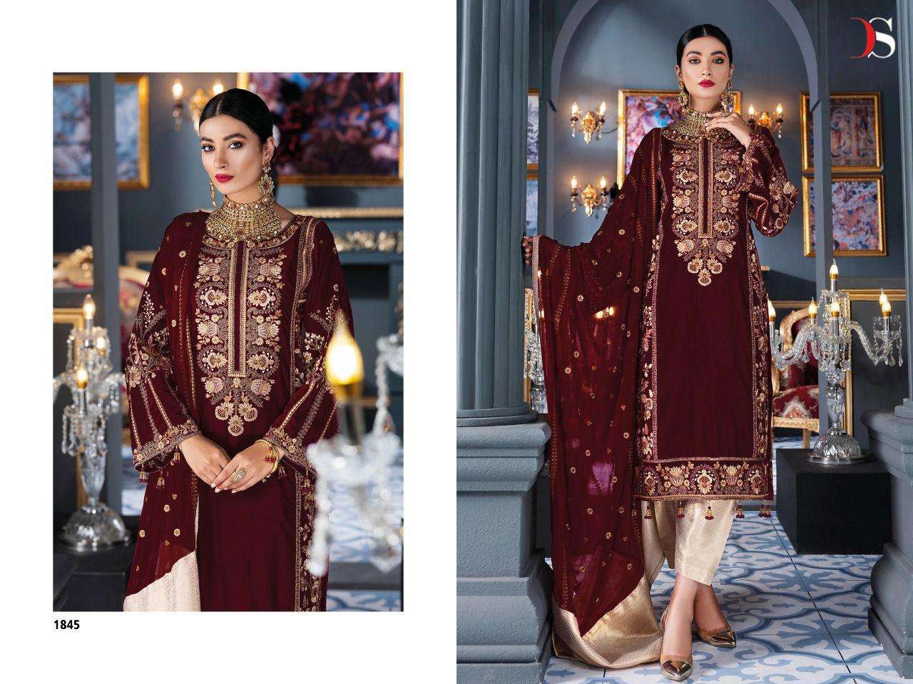Baroque Velvet Vol-2 By Deepsy Suits 1841 To 1846 Series Designer Pakistani Suits Beautiful Fancy Colorful Stylish Party Wear & Occasional Wear Velvet Embroidered Dresses At Wholesale Price